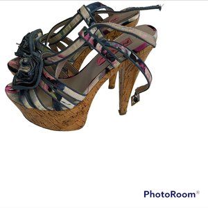 Vintage Betsey Johnson Cork Heels Sz 6